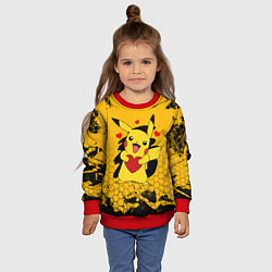 Свитшот детский ПОКЕМОНЫ, ПИКАЧУ ДЕРЖИТ СЕРДЦЕ, цвет: 3D-красный — фото 2