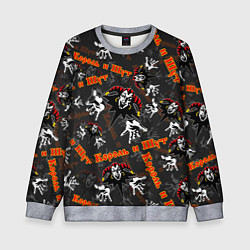 Детский свитшот КОРОЛЬ И ШУТ РУССКИЙ РОК УЗОР