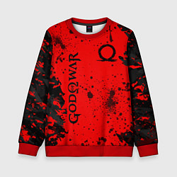 Свитшот детский God of War Брызги крови, цвет: 3D-красный