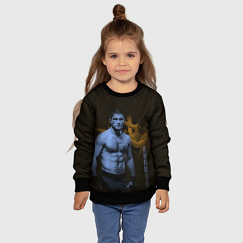 Детский свитшот Нурмагомедов / 3D-Черный – фото 4