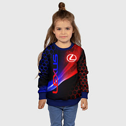 Свитшот детский LEXUS ЛЕКСУС NEON НЕОН, цвет: 3D-синий — фото 2