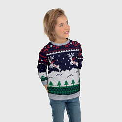 Свитшот детский СВИТЕР С ОЛЕНЯМИ DEER SWEATER, цвет: 3D-меланж — фото 2