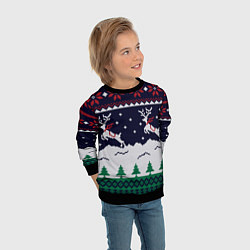 Свитшот детский СВИТЕР С ОЛЕНЯМИ DEER SWEATER, цвет: 3D-черный — фото 2