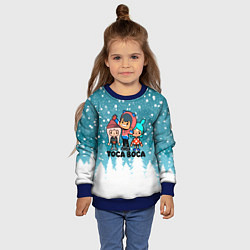Свитшот детский Новогодний Toca Boca, цвет: 3D-синий — фото 2