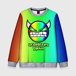 Свитшот детский Geometry Dash, цвет: 3D-меланж
