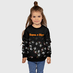 Свитшот детский КОРОЛЬ И ШУТ ЛОГО ГОРШОК, цвет: 3D-черный — фото 2