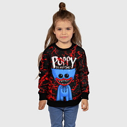 Свитшот детский POPPY PLAYTIME ПОППИ ПЛЕЙТАЙМ ХАГГИ ВАГГИ BLOOD, цвет: 3D-черный — фото 2