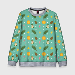 Свитшот детский Cozy pattern Зимний узор, цвет: 3D-меланж