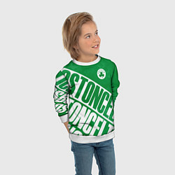 Свитшот детский Бостон Селтикс, Boston Celtics, цвет: 3D-белый — фото 2