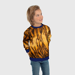 Свитшот детский Шкура тигра 2022, цвет: 3D-синий — фото 2