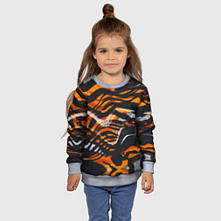 Свитшот детский Окрас тигра, цвет: 3D-меланж — фото 2