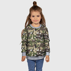 Свитшот детский Камуфляж из Собак Camouflage, цвет: 3D-меланж — фото 2