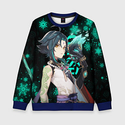 Свитшот детский GENSHIN IMPACT СЯО НОВОГОДНИЙ, цвет: 3D-синий