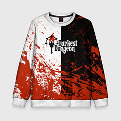 Свитшот детский Darkest Dungeon DD Black White Logo, цвет: 3D-белый