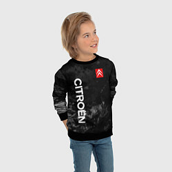 Свитшот детский Citroen Ситроен текстура, цвет: 3D-черный — фото 2