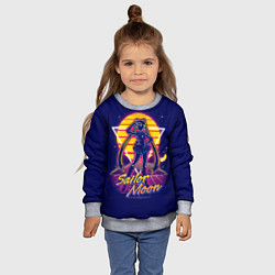 Свитшот детский Сейлор Мун космос, цвет: 3D-меланж — фото 2