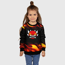 Свитшот детский Geometry Dash Fire, цвет: 3D-черный — фото 2