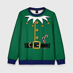 Свитшот детский Christmas Elf Outfit, цвет: 3D-синий