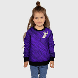 Свитшот детский Лама в Кармане, цвет: 3D-черный — фото 2