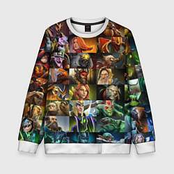 Свитшот детский HEROES DOTA 2 ПЕРСОНАЖИ ДОТА 2, цвет: 3D-белый