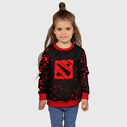 Свитшот детский DOTA 2 БРЫЗГИ КРАСОК, КРОВЬ, цвет: 3D-красный — фото 2