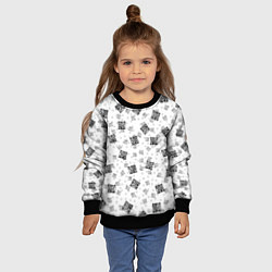 Свитшот детский PATTERN QR CODE, цвет: 3D-черный — фото 2