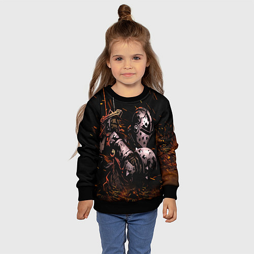 Детский свитшот Darkest Dungeon Fish and Bones / 3D-Черный – фото 4