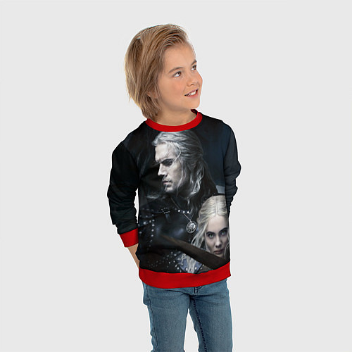 Детский свитшот THE WITCHER 2 SEASON / 3D-Красный – фото 3