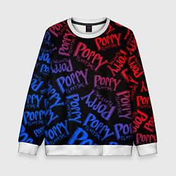 Детский свитшот POPPY PLAYTIME LOGO NEON, ХАГИ ВАГИ