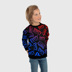 Свитшот детский POPPY PLAYTIME LOGO NEON, ХАГИ ВАГИ, цвет: 3D-черный — фото 2
