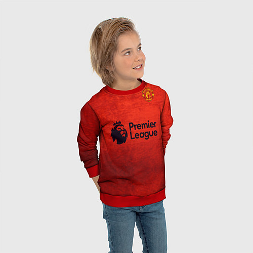 Детский свитшот MU Manchester United MU / 3D-Красный – фото 3