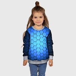 Свитшот детский Неоновые 3D ПЛИТЫ, цвет: 3D-меланж — фото 2