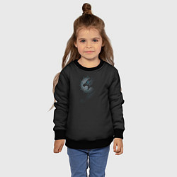 Свитшот детский Волчьи руны, цвет: 3D-черный — фото 2