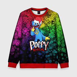Свитшот детский POPPY PLAYTIME НОВОГОДНИЙ ПОППИ ПЛЕЙТАЙМ, цвет: 3D-красный