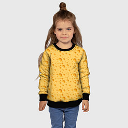 Свитшот детский Сыр Cheese, цвет: 3D-черный — фото 2