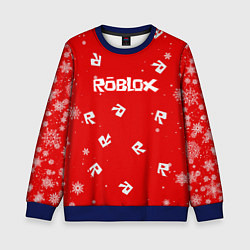Свитшот детский НОВОГОДНИЙ СВИТЕР ROBLOX РОБЛОКС НОВЫЙ ГОД 2022, цвет: 3D-синий
