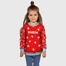 Свитшот детский НОВОГОДНИЙ СВИТЕР ROBLOX РОБЛОКС НОВЫЙ ГОД 2022, цвет: 3D-меланж — фото 2
