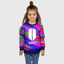 Свитшот детский BTS ARMY RAIBOW, цвет: 3D-синий — фото 2