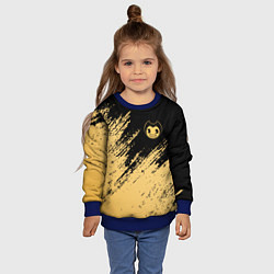 Свитшот детский Bendy and the ink machine - Вектор, цвет: 3D-синий — фото 2