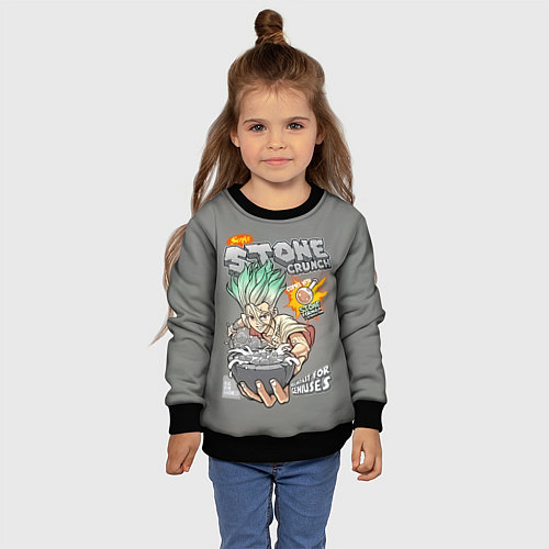 Детский свитшот Senkuu STONE CRUNCH / 3D-Черный – фото 4