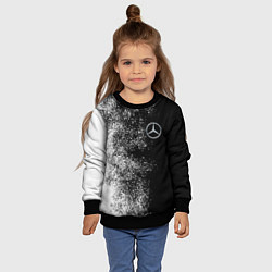 Свитшот детский Чёрно-белый Мерседес, цвет: 3D-черный — фото 2