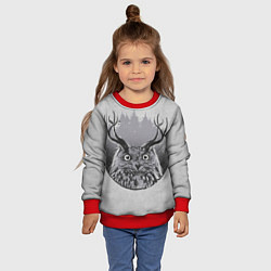 Свитшот детский Оленесова, цвет: 3D-красный — фото 2