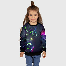 Свитшот детский Космическая битва, цвет: 3D-черный — фото 2
