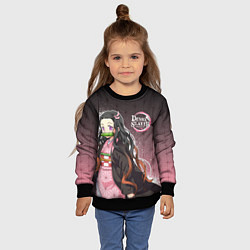 Свитшот детский НЕЗУКО NEZUKO SLAYER, цвет: 3D-черный — фото 2