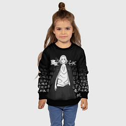 Свитшот детский MICKEY TOKYO REVENGERS ЧЁРНО БЕЛЫЙ, цвет: 3D-черный — фото 2