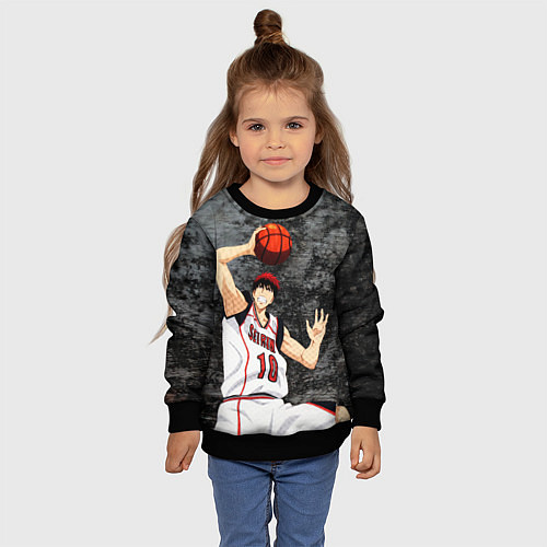 Детский свитшот Кагами Тайга / 3D-Черный – фото 4