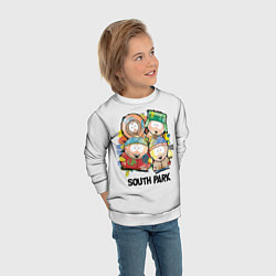 Свитшот детский South Park - Южный парк краски, цвет: 3D-белый — фото 2