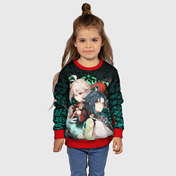 Свитшот детский КАЗУХА И СЯО XIAO AND KAZUHA GENSHIN, цвет: 3D-красный — фото 2