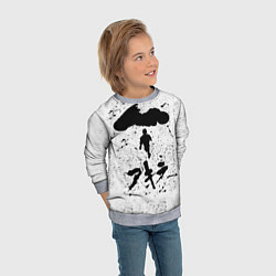 Свитшот детский Akira черный постер, цвет: 3D-меланж — фото 2