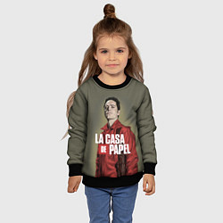 Свитшот детский БУМАЖНЫЙ ДОМ БЕРЛИН - LA CASA DE PAPEL, цвет: 3D-черный — фото 2